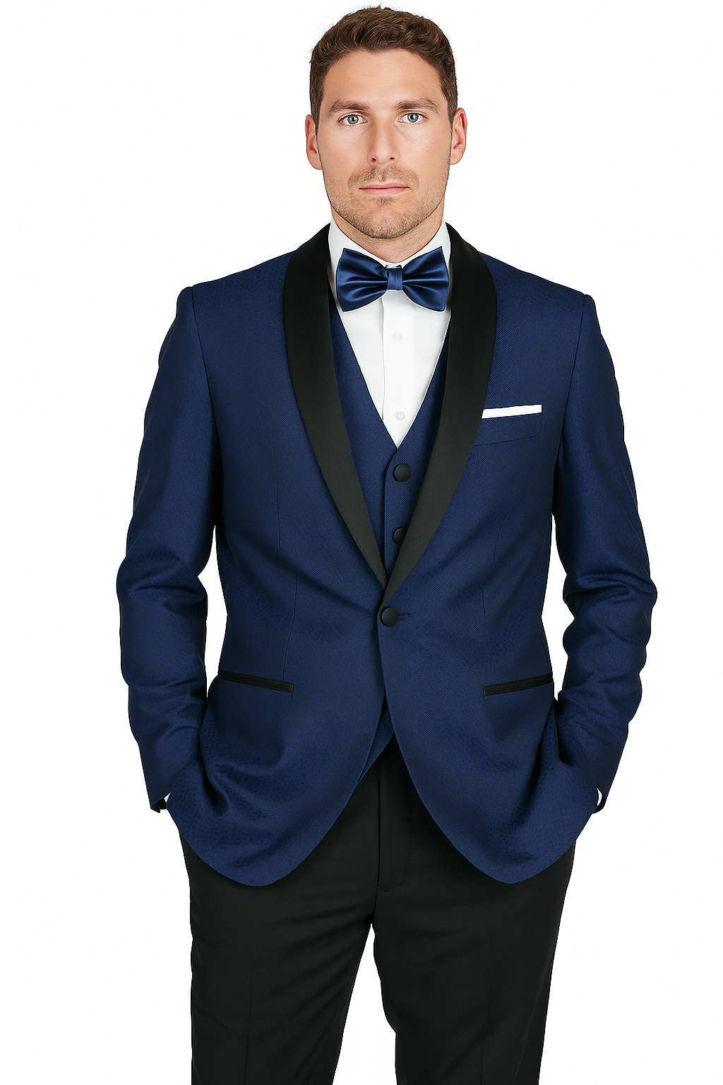 Arlan French-Blue One-Button Tuxedo