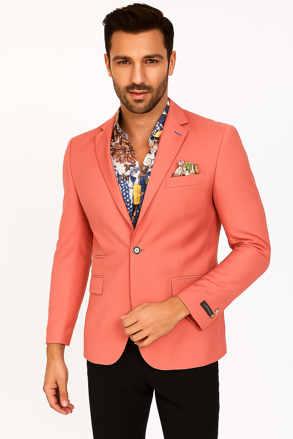 Coral Slim Fit Sport Coat