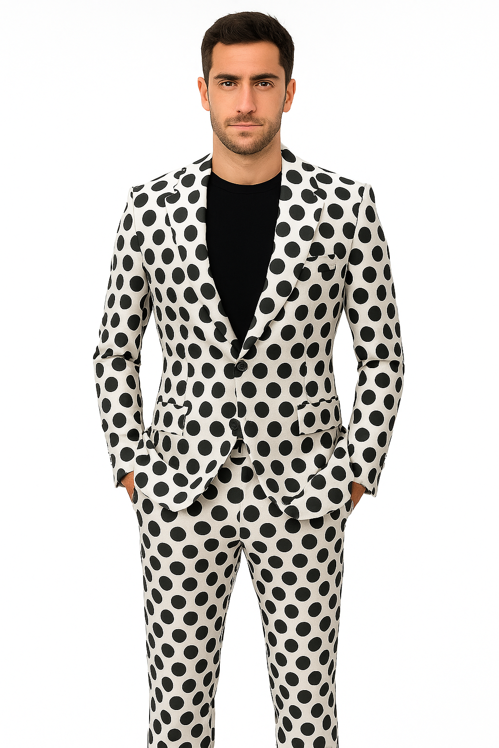 Mens Tuxedo Dinner Jacket - White ~ Black
