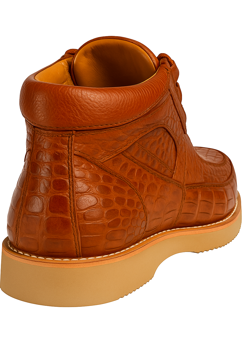 Los Altos Cognac Full Caiman Skin Sneakers