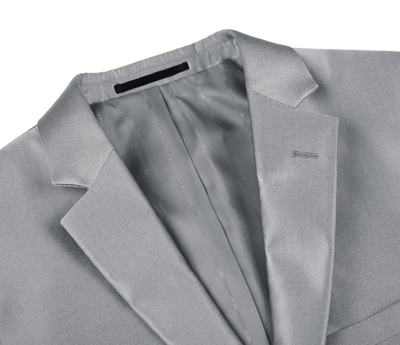 Gray Sharkskin Italian Slim Suit by Renoir