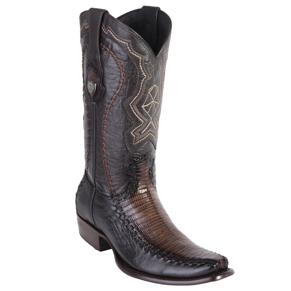 Brown lizard skin boot