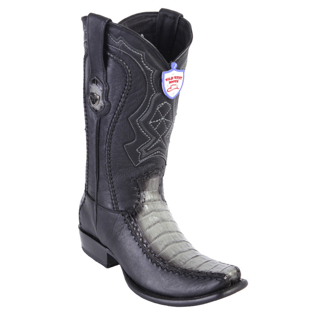 Wild West Caiman grey cowboy boots