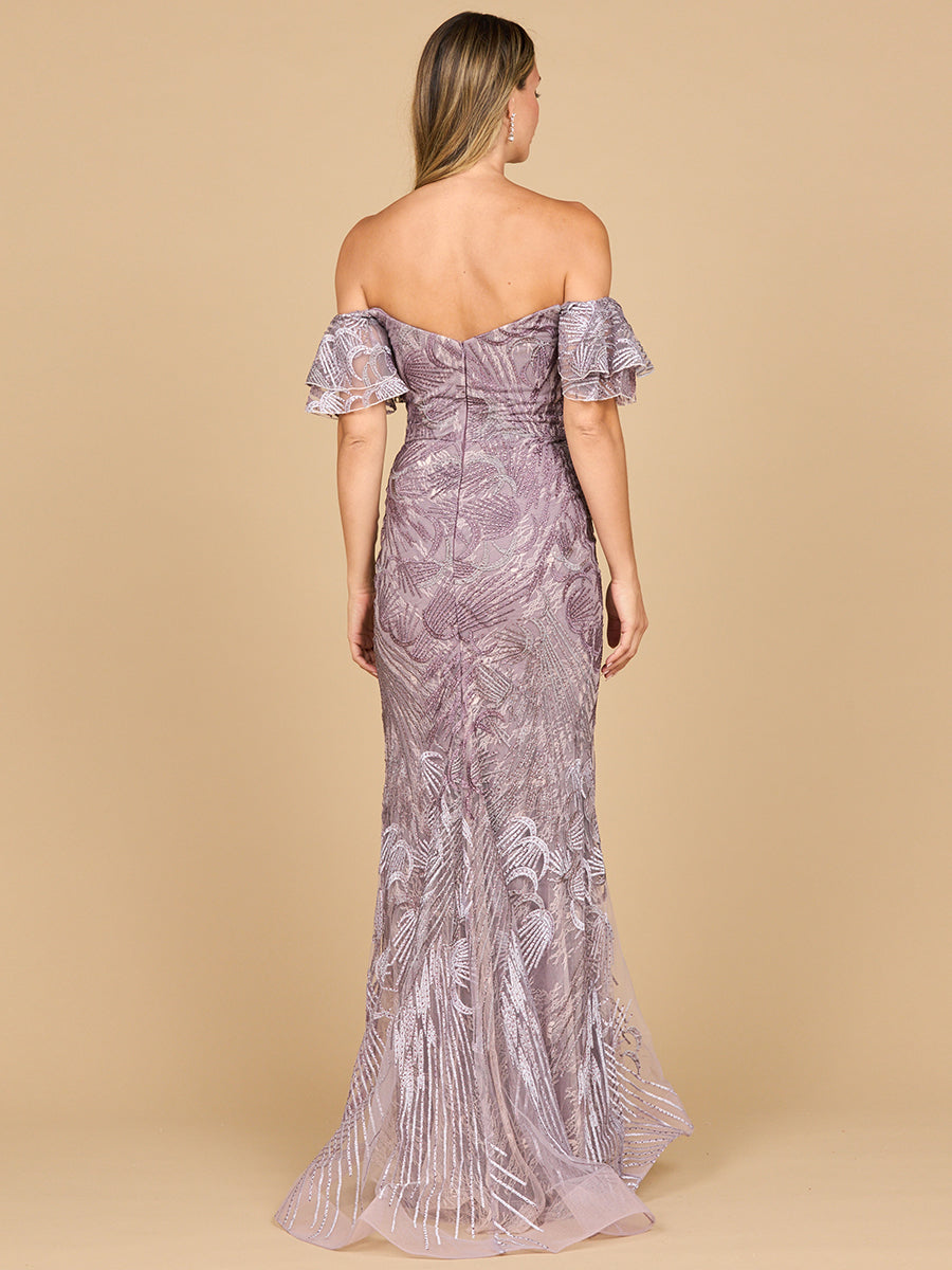 Lara 28884- Off Shoulder Mermaid Lace Gown