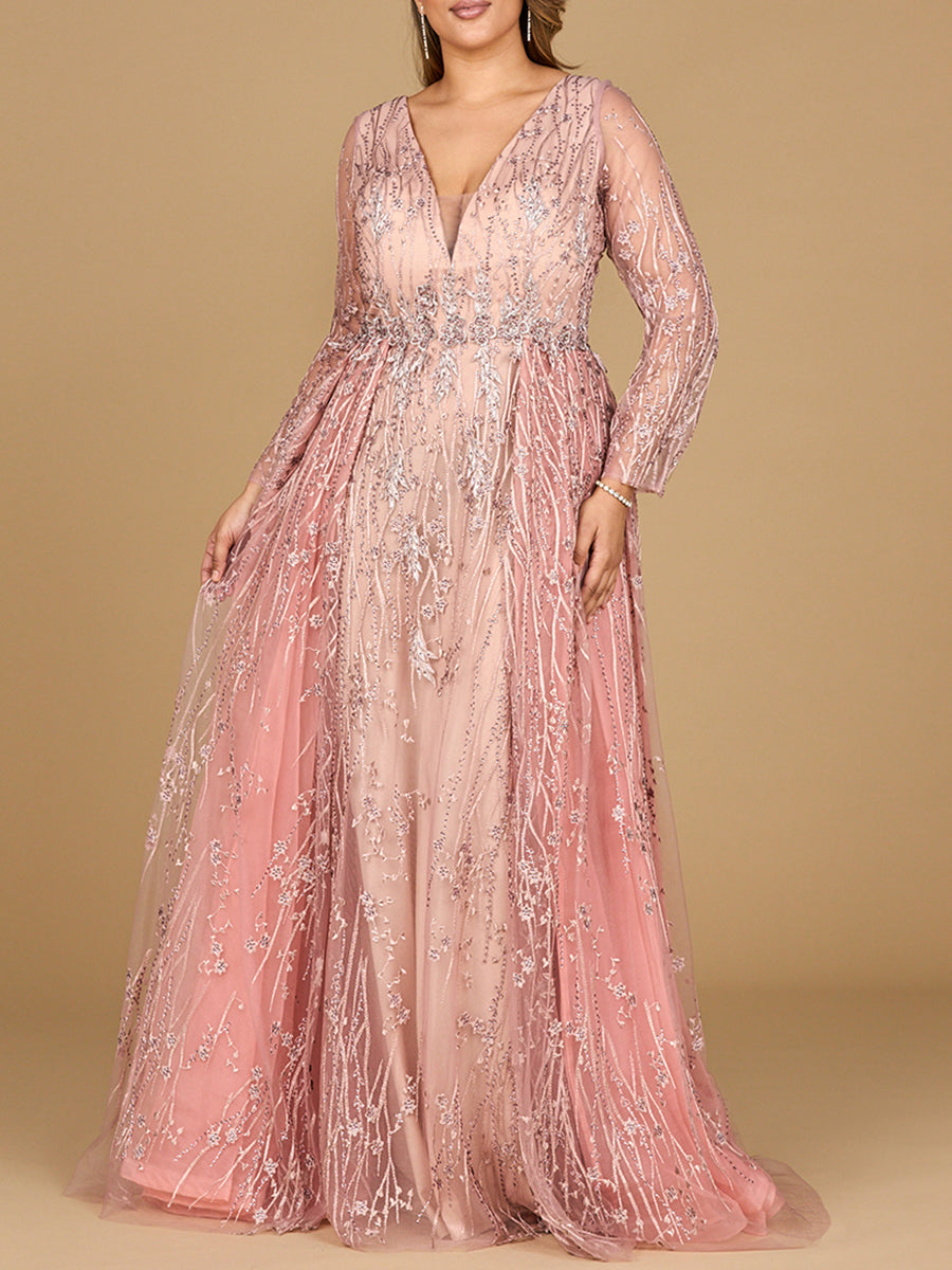 Elegant Overskirt Dress with Long Sleeves