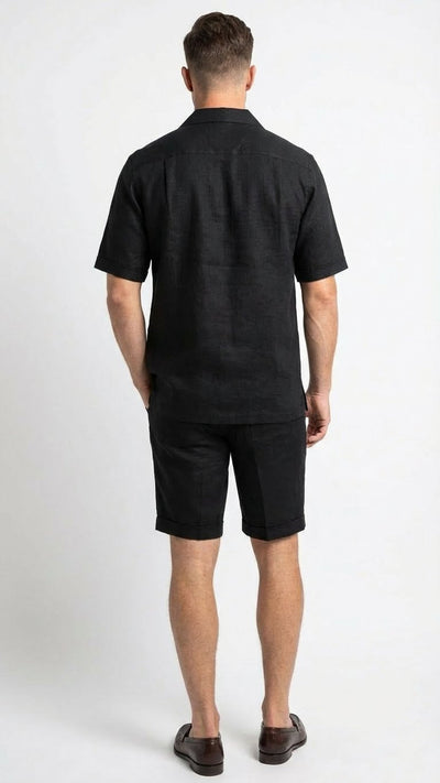 Men’s Black Walking Suit with Short – Classic Leisure and Casual Outfit