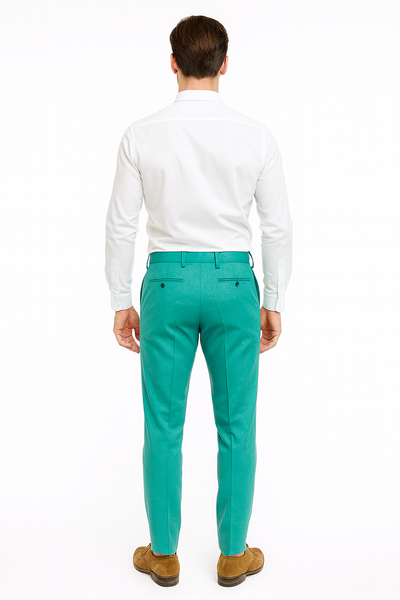 Men’s Aqua Slim Fit Dress Pants - Turquoise