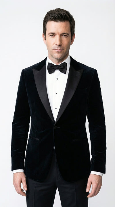 Mens Black Tuxedo Blazer β James Bond Inspired 007 Style Formal Dinner Jacket for Wedding and Evening Wear