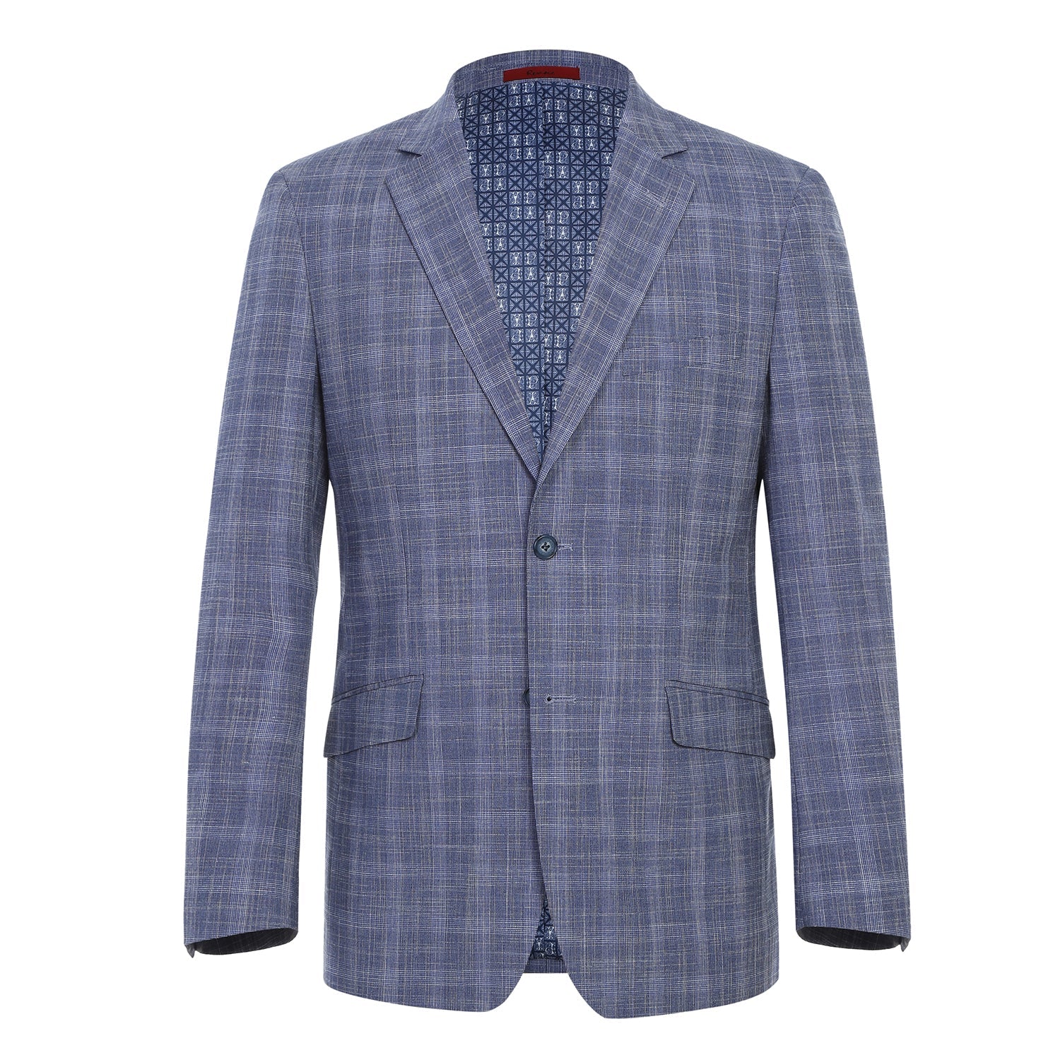 Men's Slim Fit Checked Suit by Renoir