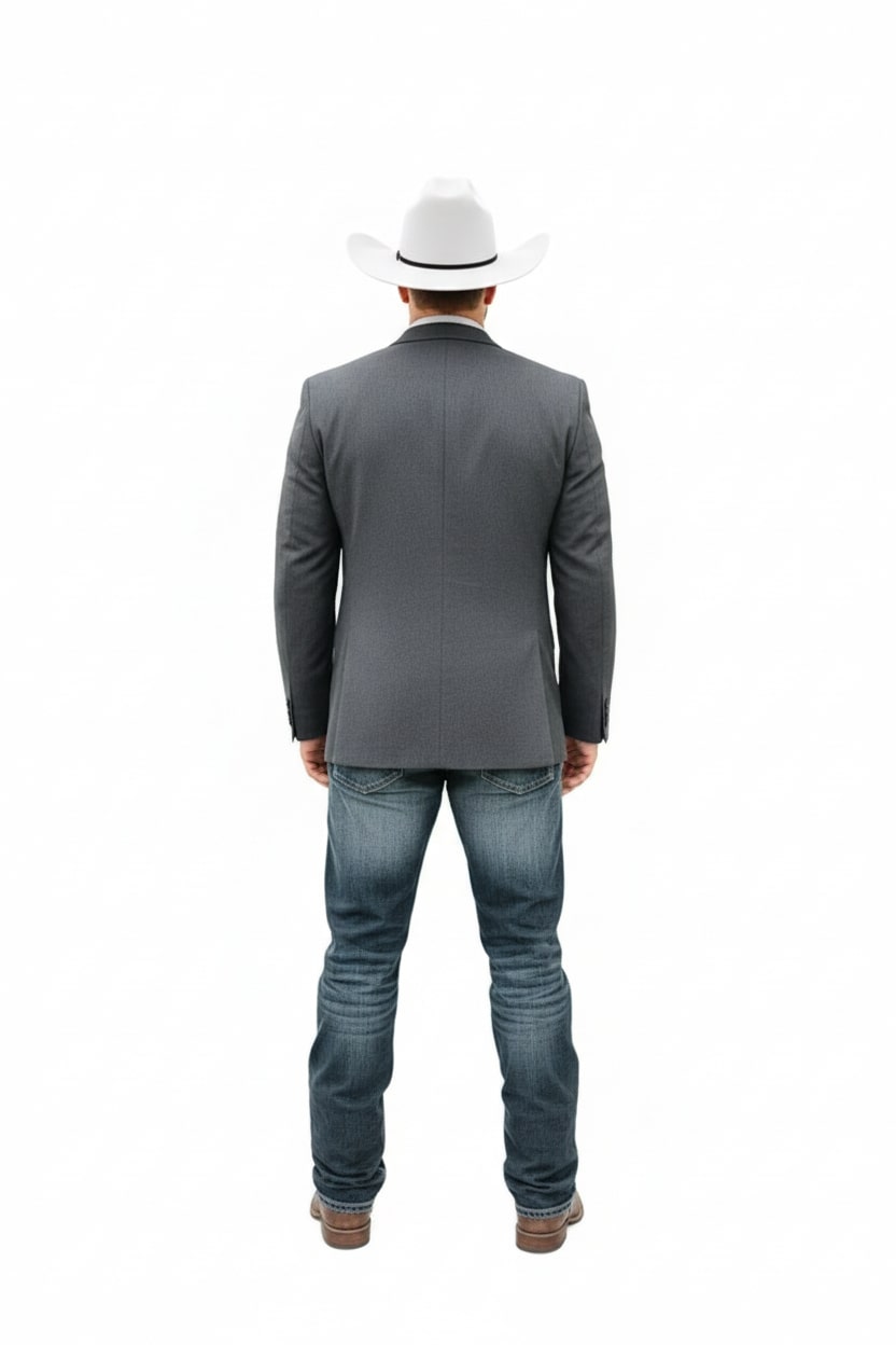 Men’s Western Classic Gray Cowboy Blazer
