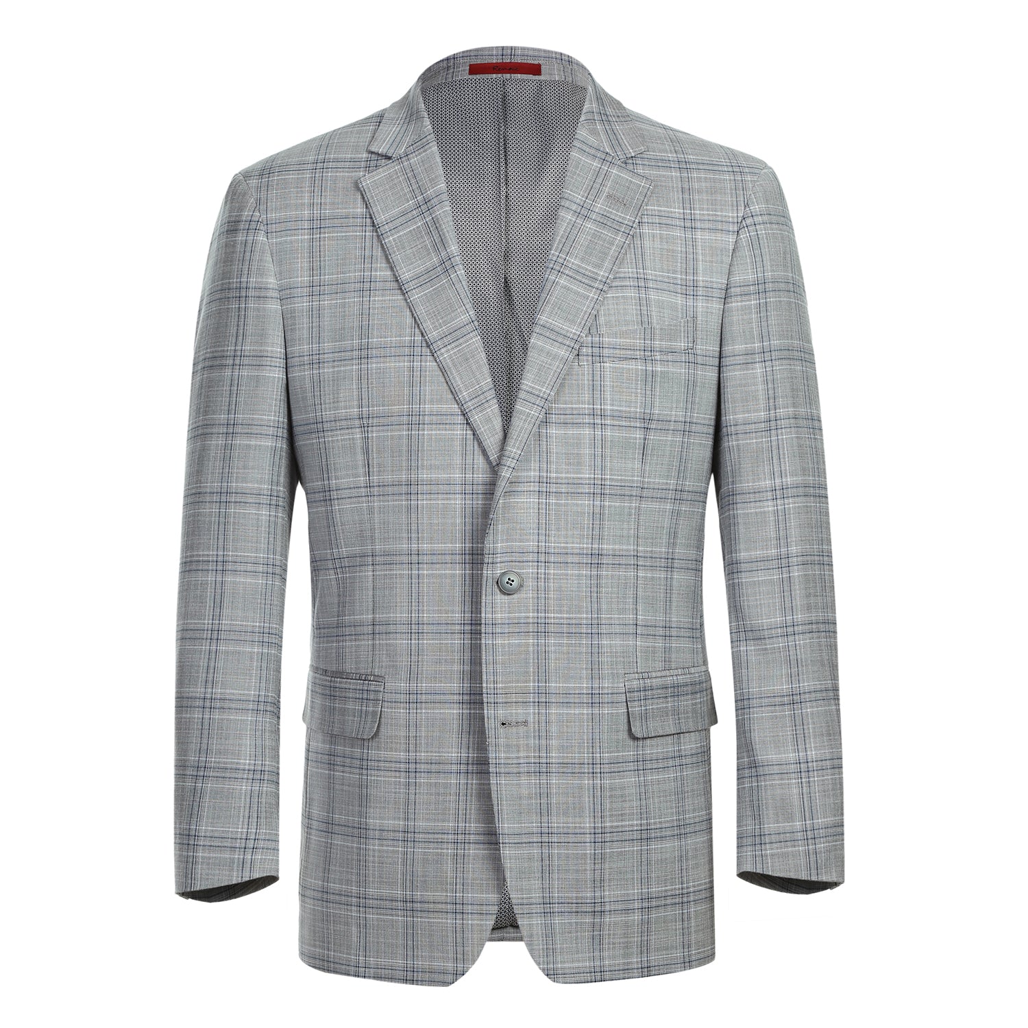 Men's Classic Fit Checked Suit by Renoir