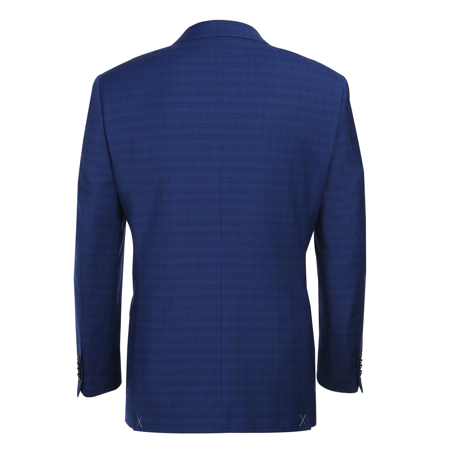 Men's Classic Fit Wool Blend Checked Suit by Renoir