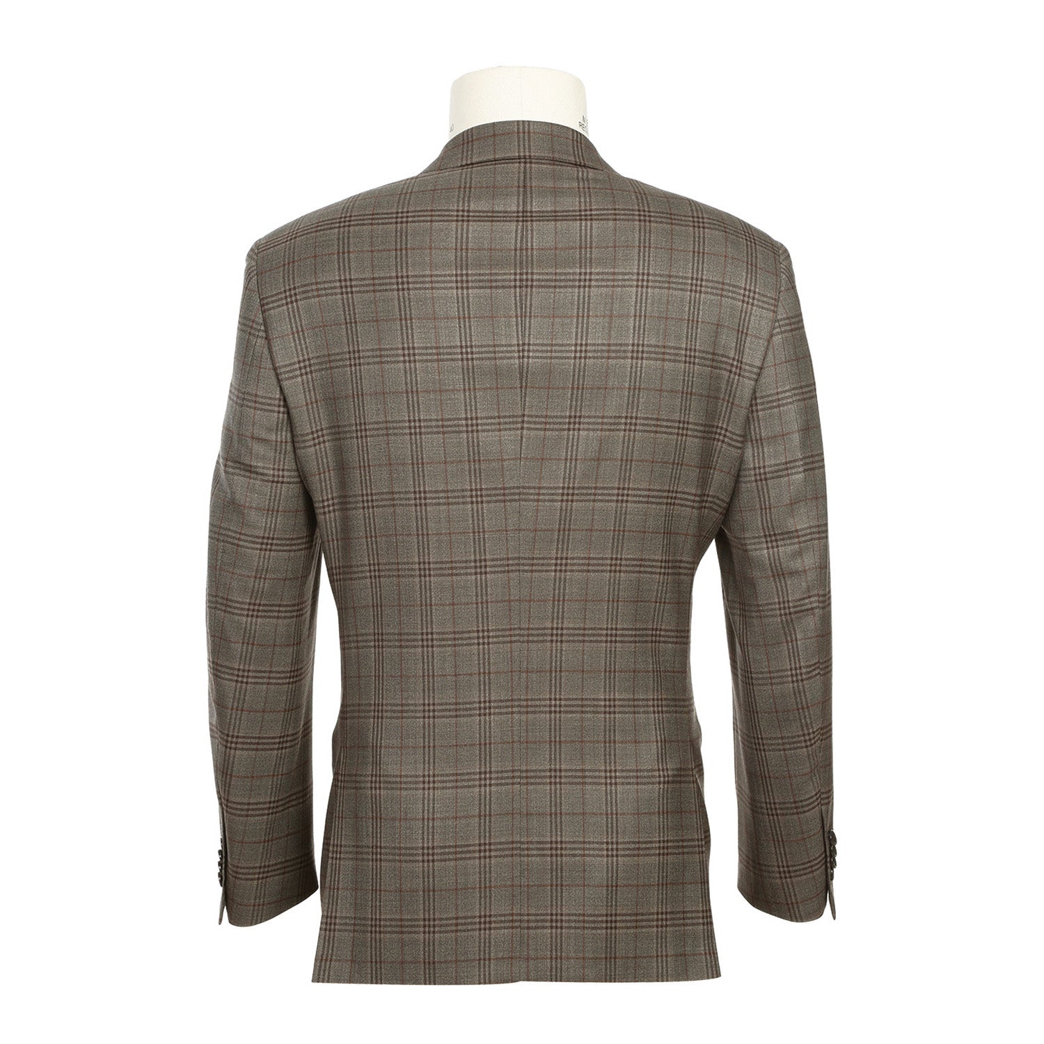 Men's Slim Fit Wool Checked Suit by Renoir