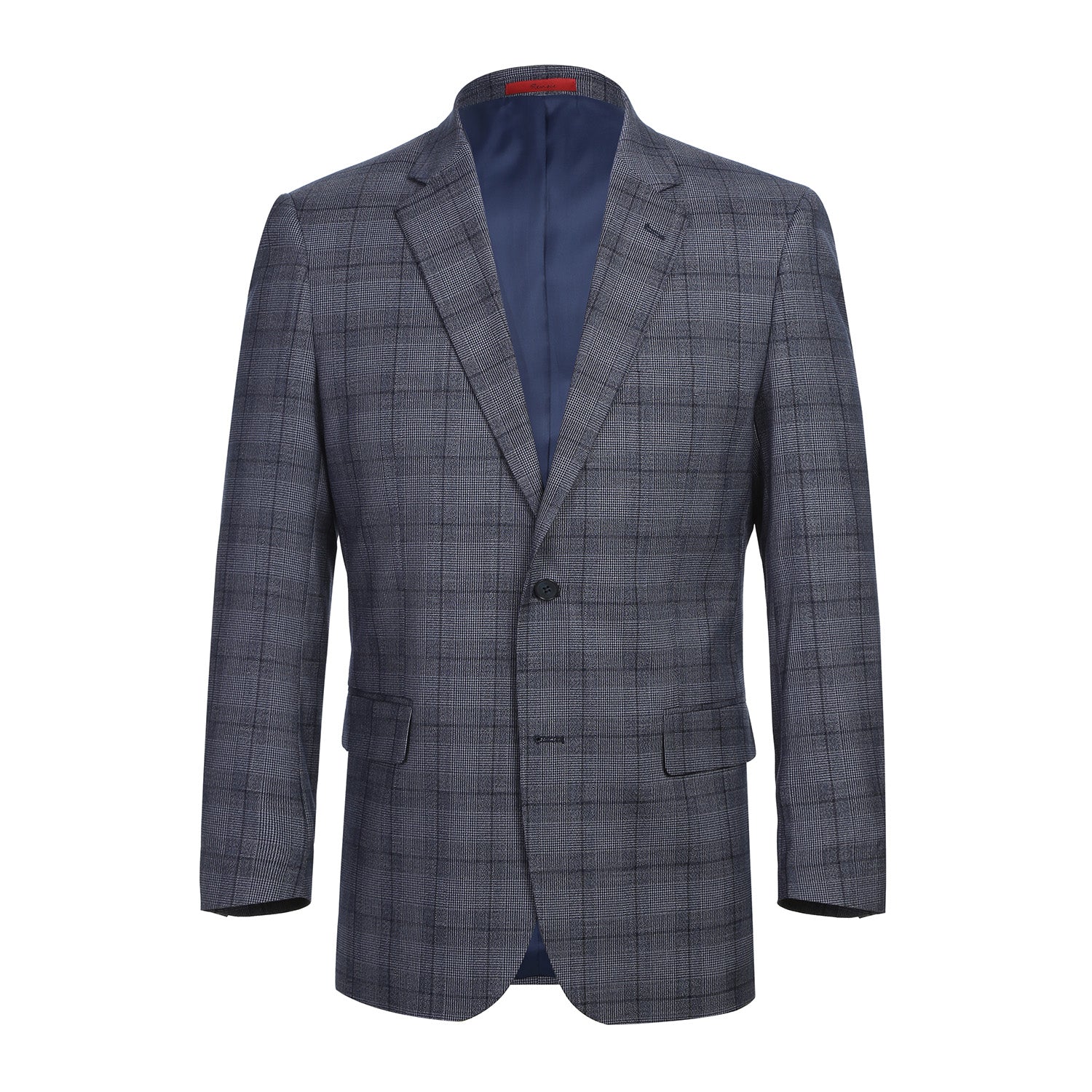Men's Classic Fit Checked Suit by Renoir