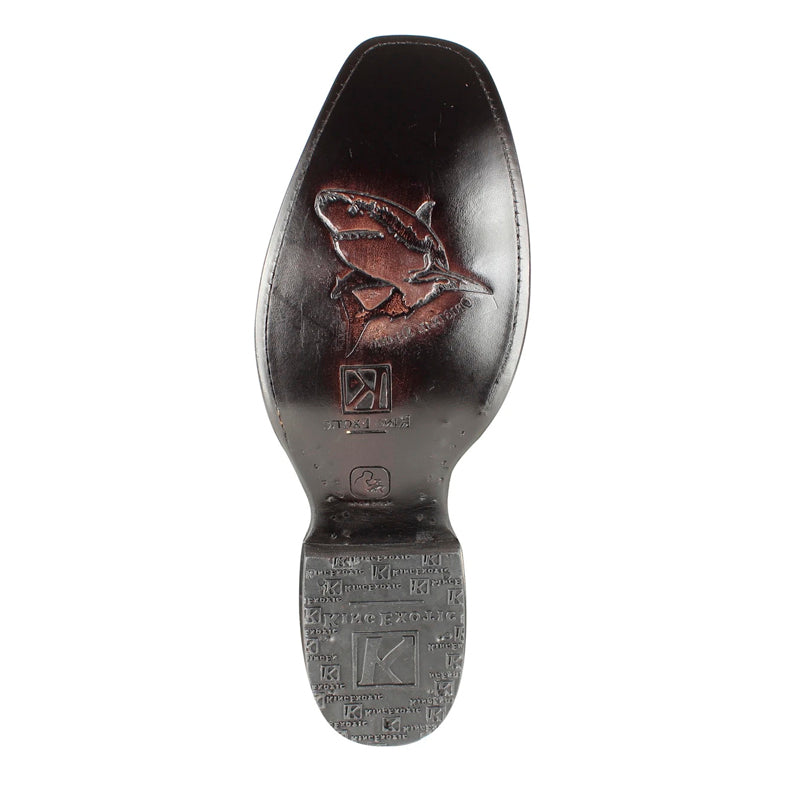 King Exotic Sharkskin Boots with Zipper Dubai Toe