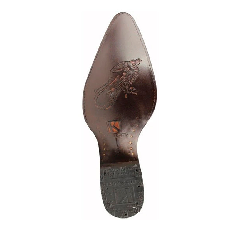 King Exotic Teju Lizard Western Boots Cognac