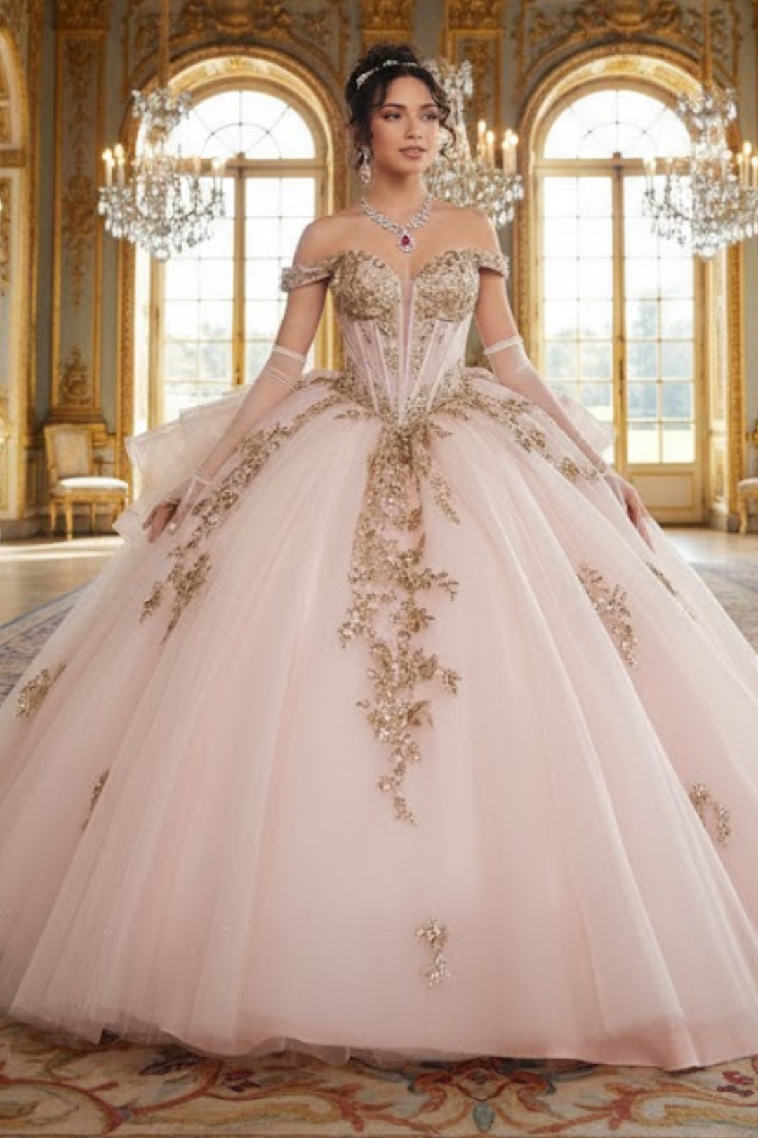 Quinceanera Dress Sweetheart Ruffles Sequin Prom Gown By Layla K LK272
