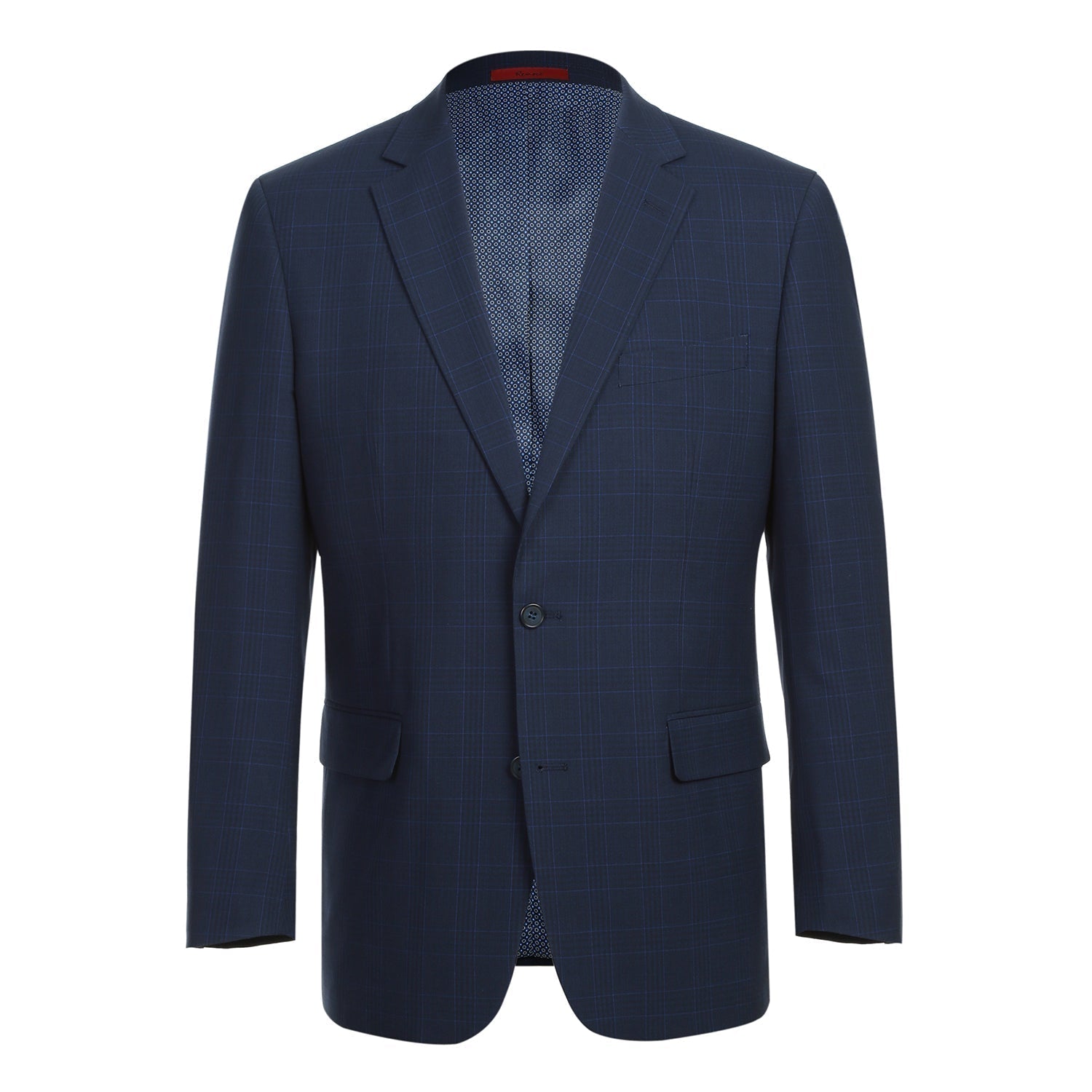 Men's Checked Classic Fit Suit by Renoir