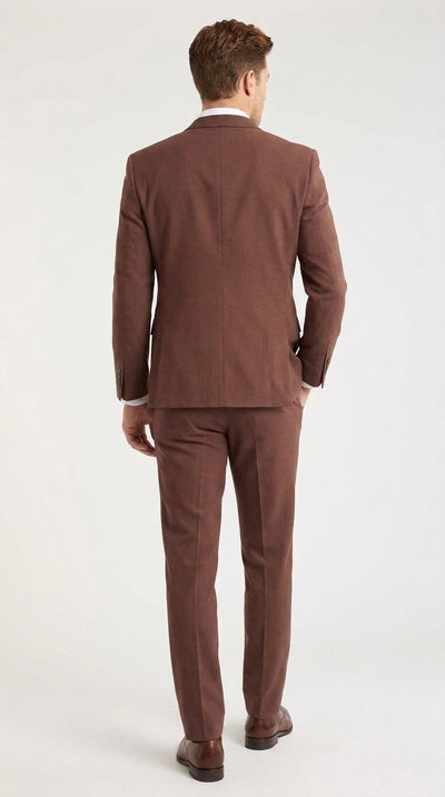 Menβs Coffee Brown 2-Piece Suit β Classic Two-Button Wedding, Business and Formal Suit