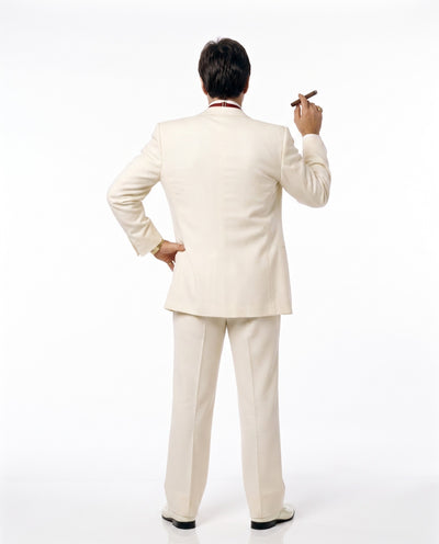 Tony Montanaβs Ivory Vested Suit β Classic Ivory 3 Piece Suit for Wedding, Formal and Evening Wear