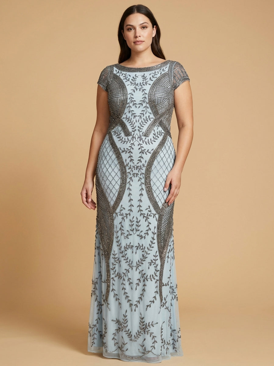 Lara 33609 - Cap Sleeve Modestly Covered Dress
