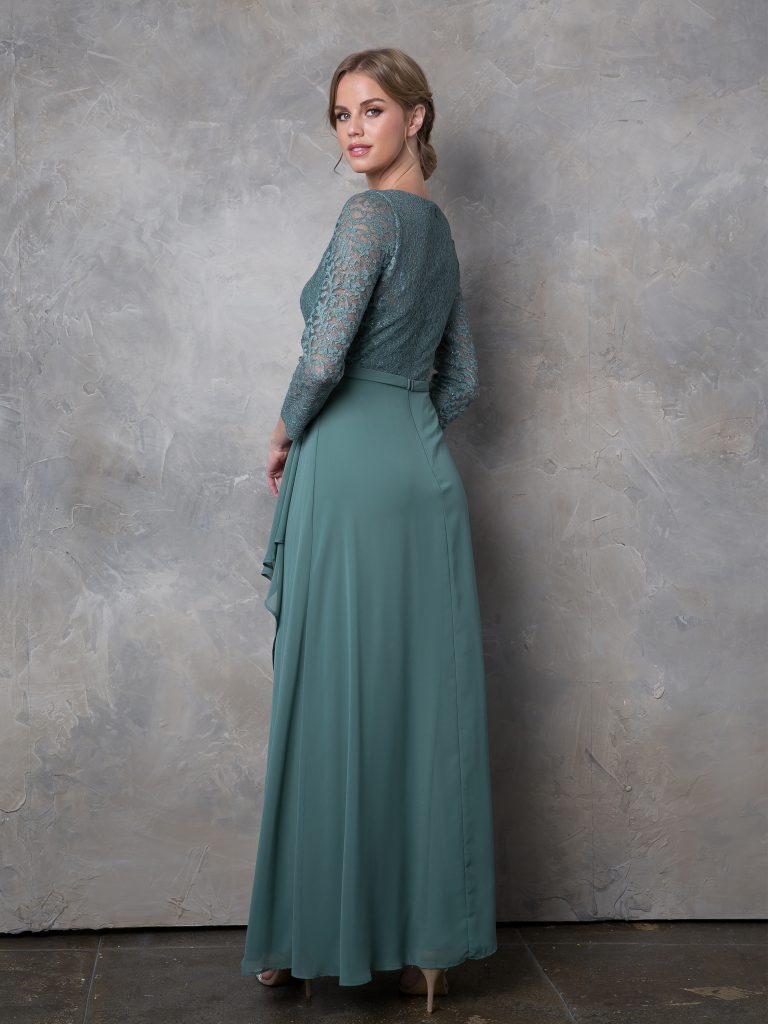 Eva Fashion 3446 3/4 Sleeve Mother of the Bride Dress Lace Ankle Length Formal Gown