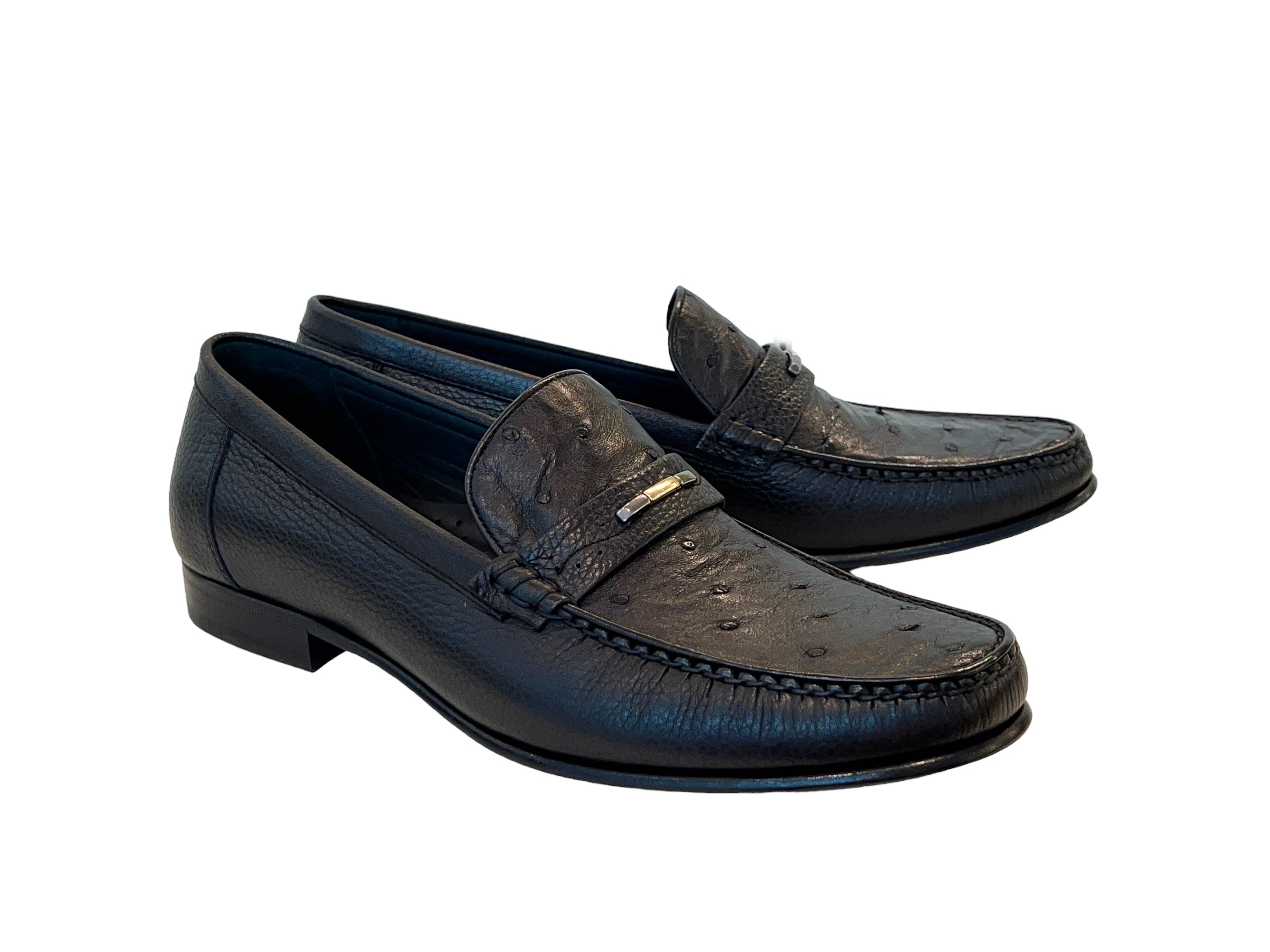 C001405-3898Ost- Genuine Ostrich- Black
