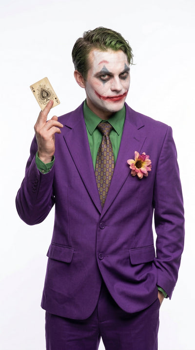 Menβs Purple Joker Blazer Dark Knight Inspired Jacket β Classic Villain Style Party Blazer, Halloween Costume Suit Jacket, Stylish Themed Wear