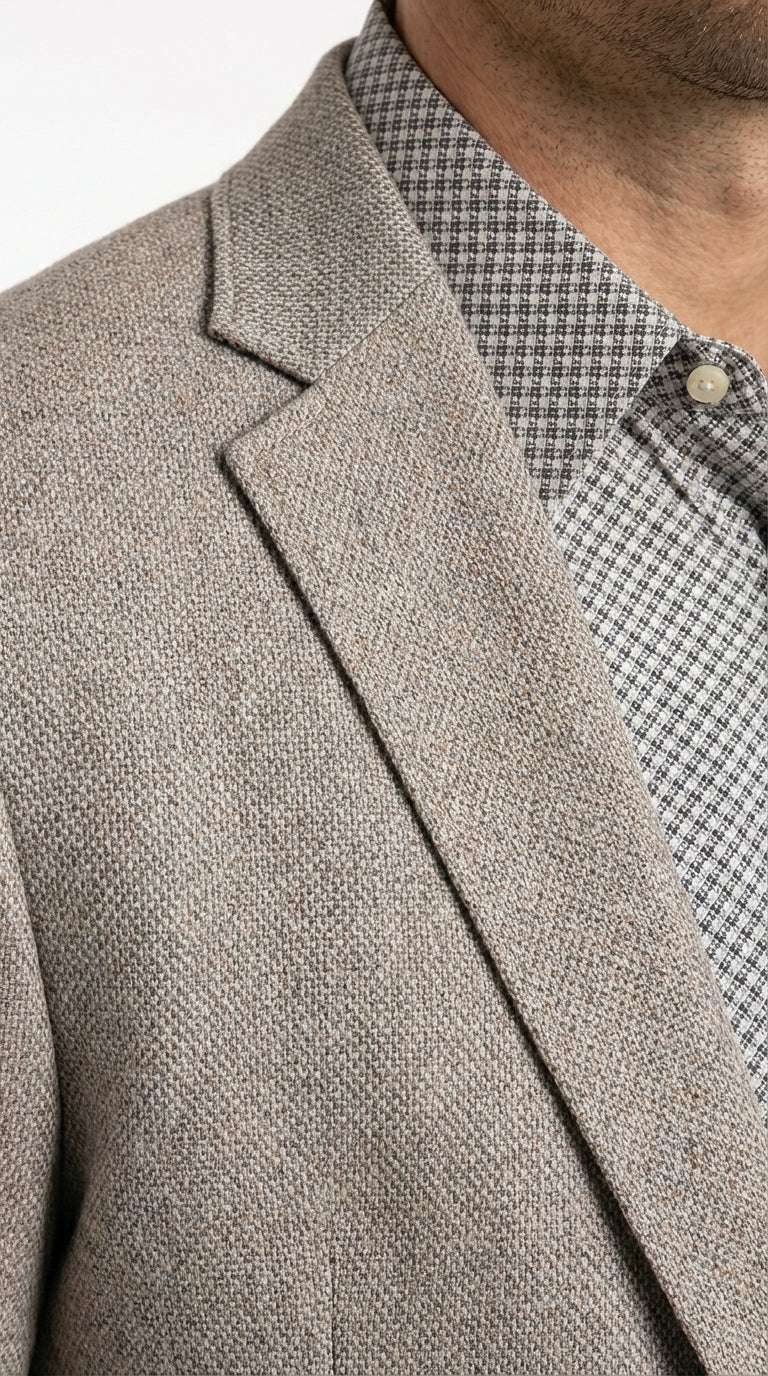 Mens Textured Light Grey Western Blazer – Cowboy Style Casual Sport Coat for Men Classic Western Jacket