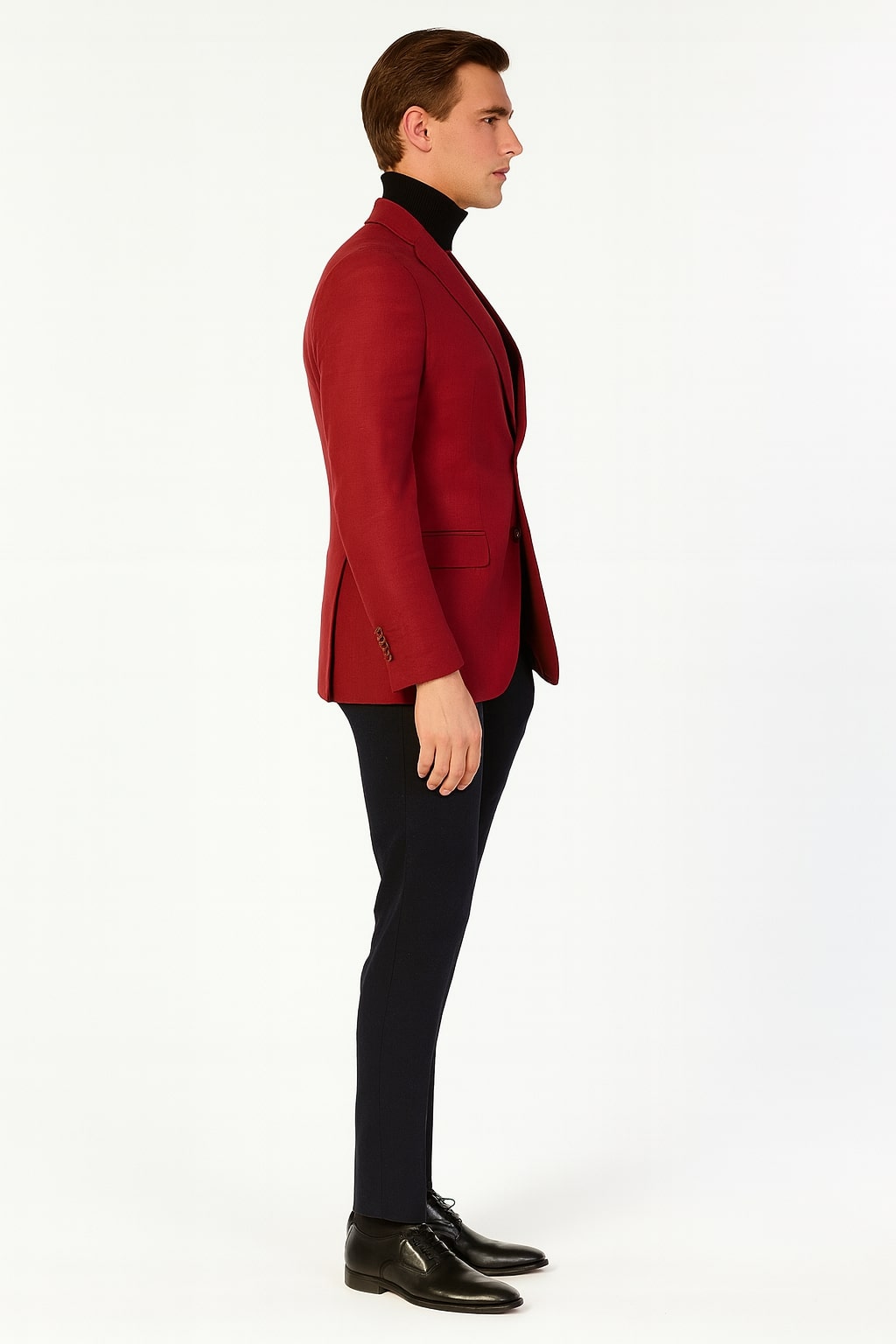Men’s Burgundy Red - Wine Two-Button Sport Coat – Stylish Blazer for Business, Parties