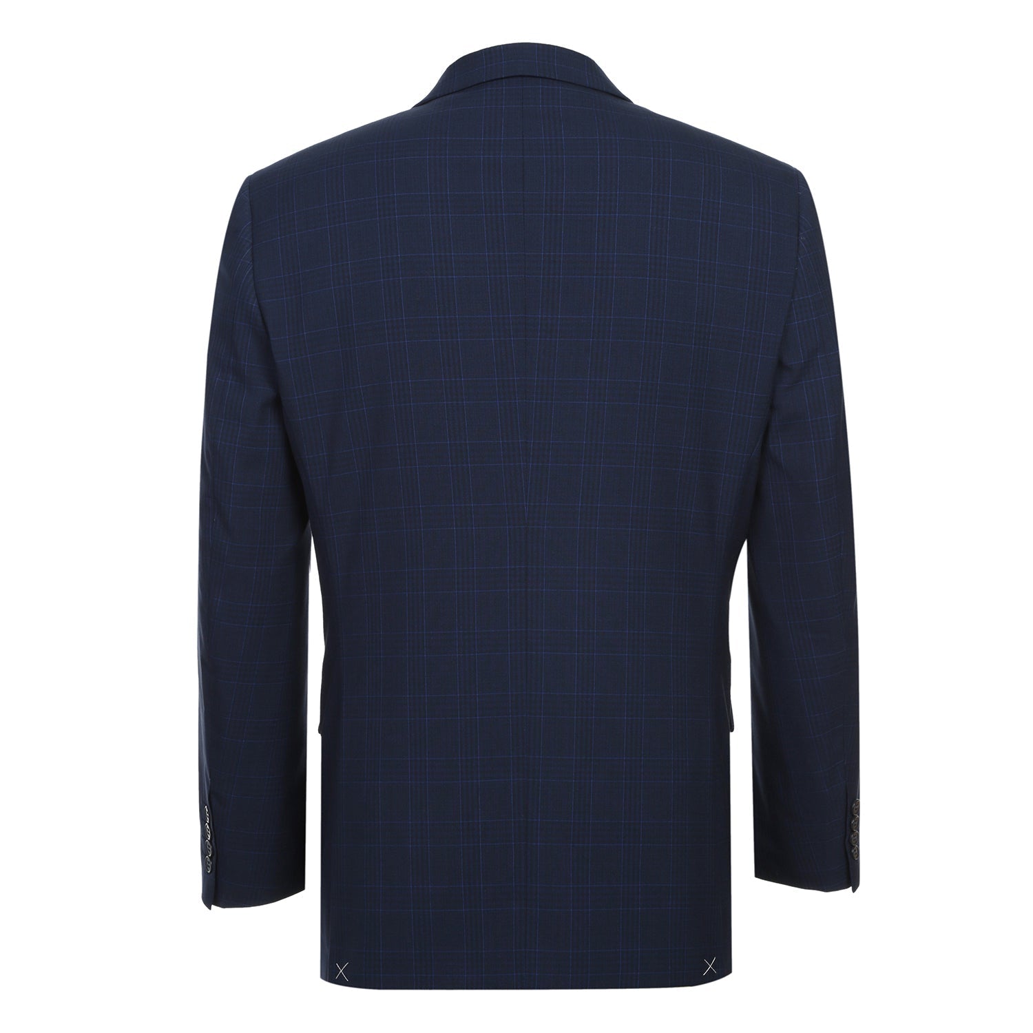 Men's Checked Classic Fit Suit by Renoir