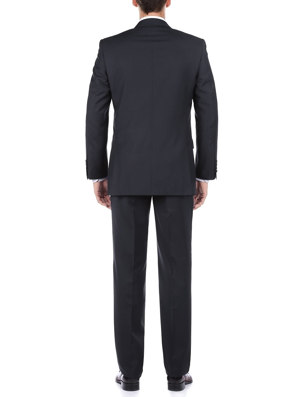 Navy Virgin Wool 2 Piece Suit by Bevagna