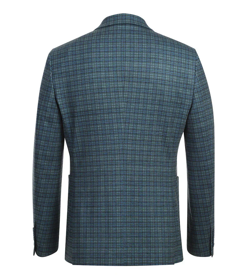 Half Canvas Slim Fit Blazer in Check