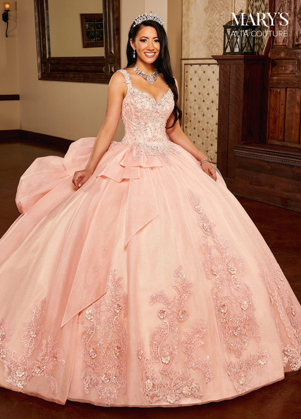 Alta Couture MQ3092 3D Floral Quinceanera Dress
