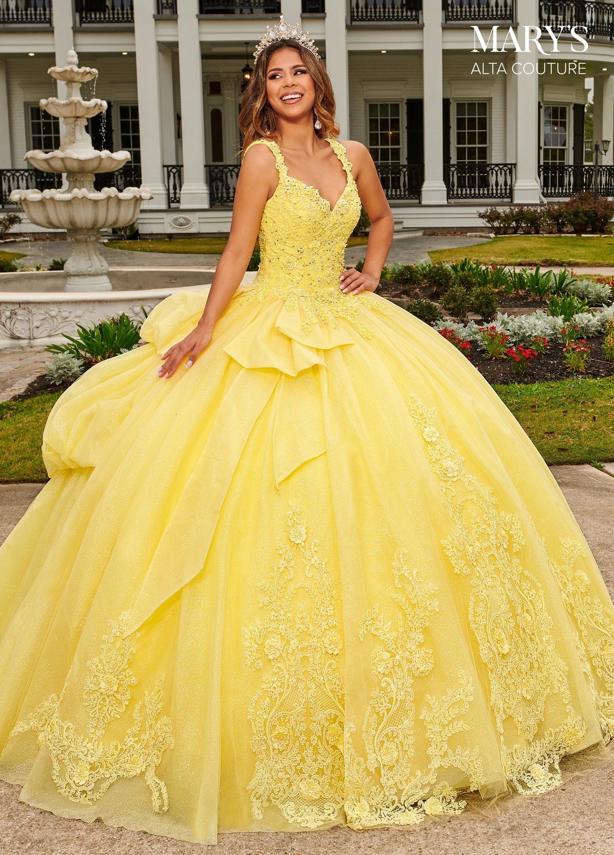 Alta Couture MQ3092 3D Floral Quinceanera Dress