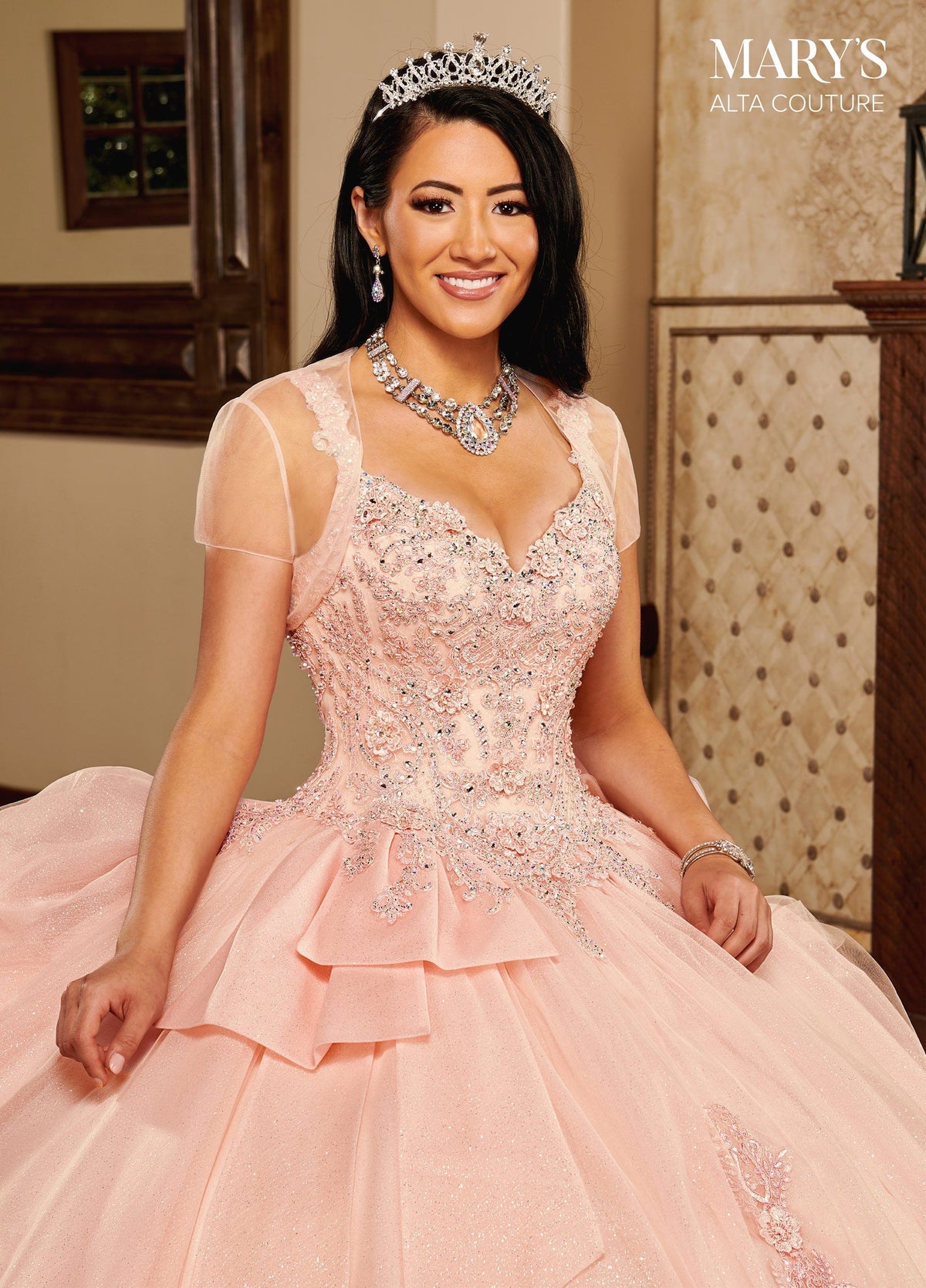 Alta Couture MQ3092 3D Floral Quinceanera Dress