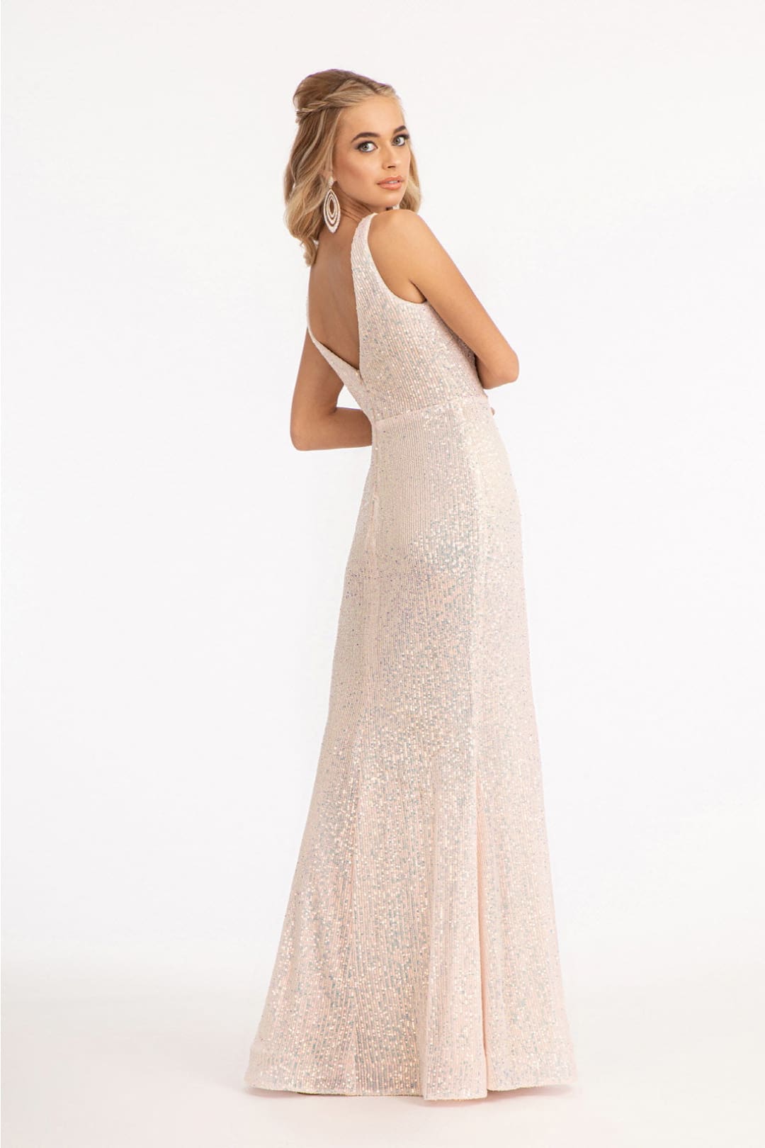 3D Floral Sequin Mermaid Dress by Elizabeth KGL3056