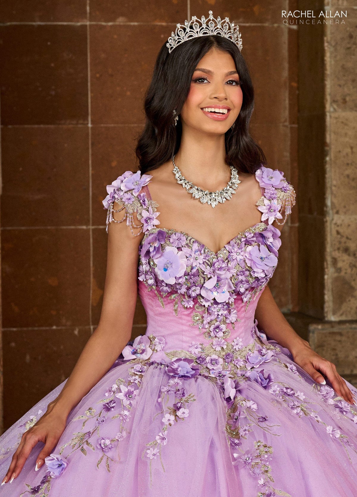 Rachel Allan RQ3125 3D Floral Sweetheart Quinceanera Dress