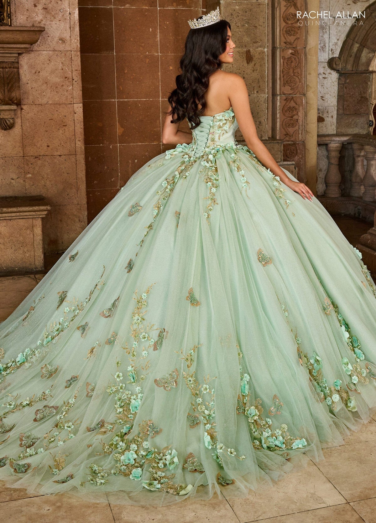 Rachel Allan RQ3125 3D Floral Sweetheart Quinceanera Dress