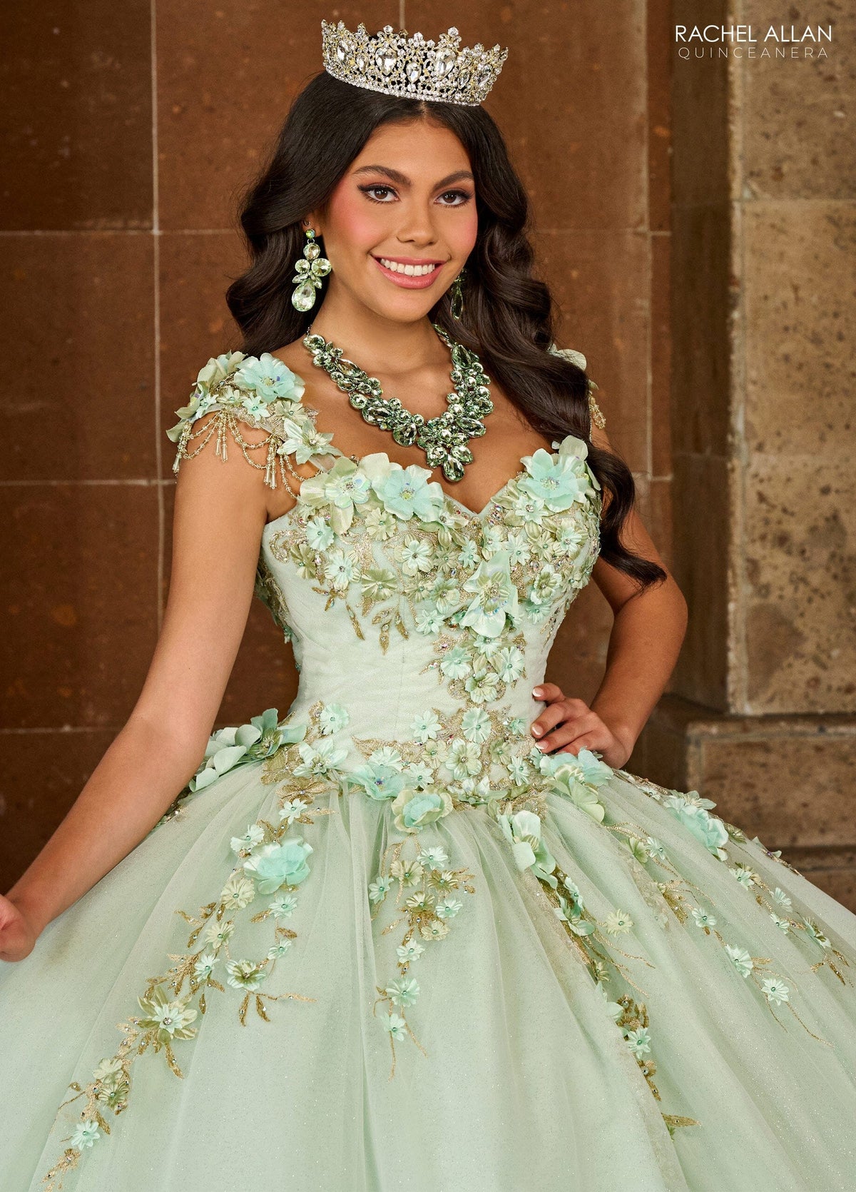 Rachel Allan RQ3125 3D Floral Sweetheart Quinceanera Dress