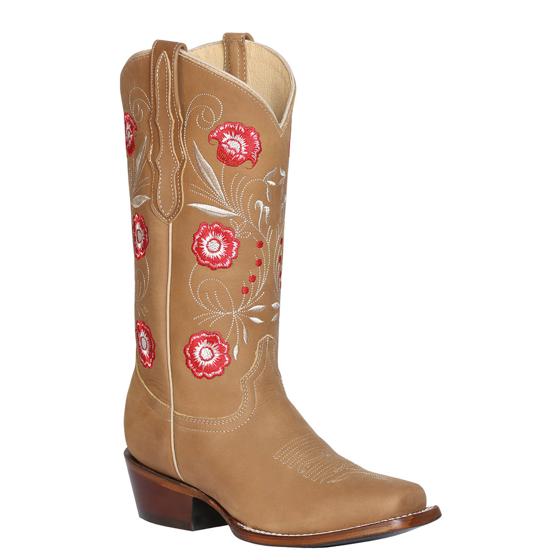 Square Toe Cowgirl Boots Flowered Oryx