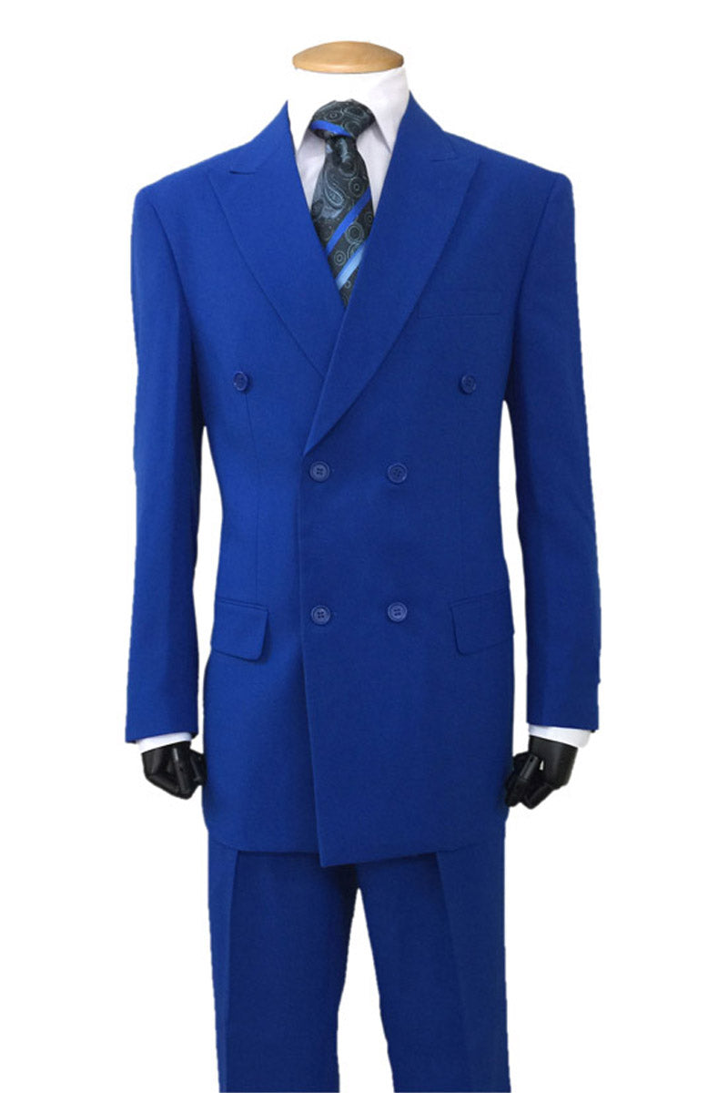 Royal Blue Double Breasted Suit for Men
