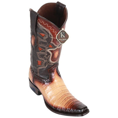 King Exotic Caiman Belly Boots Dubai Toe Faded Oryx
