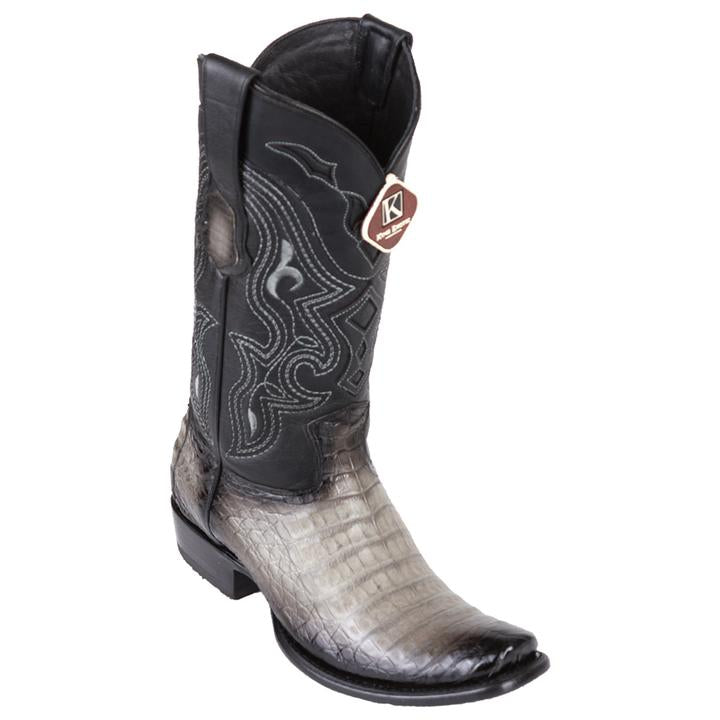 King Exotic Caiman Belly Dubai Toe Boots Faded Gray