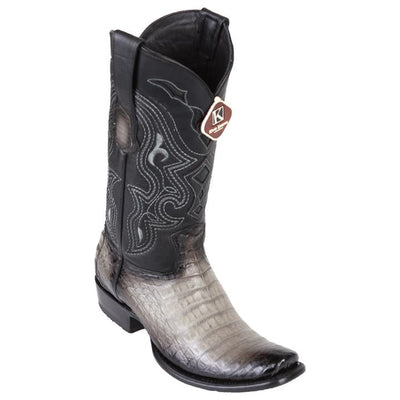 King Exotic Caiman Belly Dubai Toe Boots Faded Gray