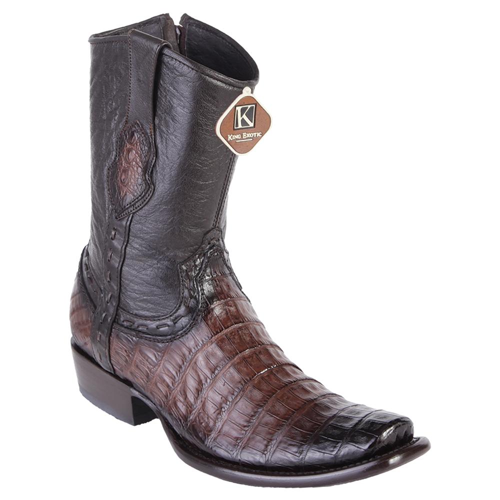 King Exotic Fuscus Caiman Belly Boots Brown