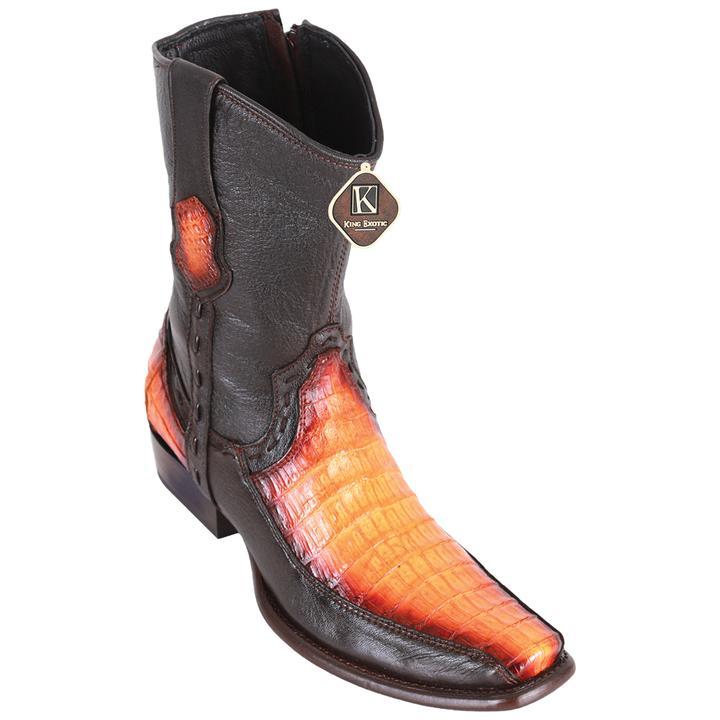 King Exotic Caiman Boots Dubai Toe Faded Buttercup