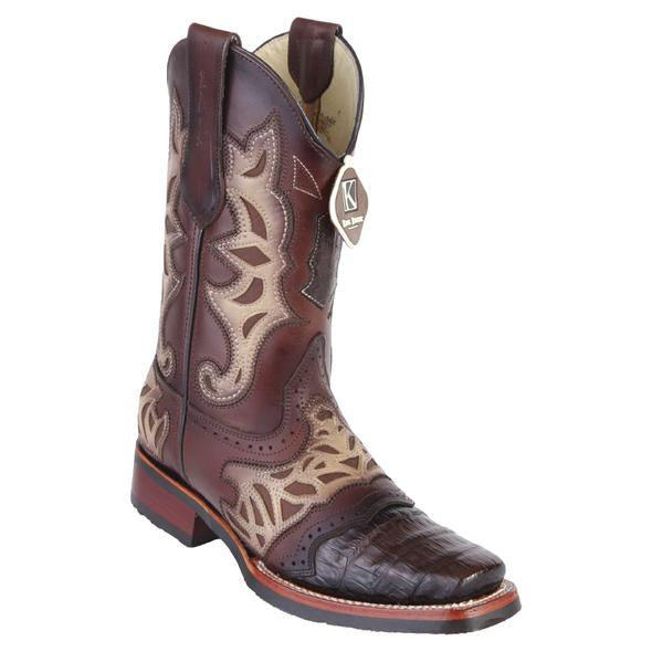 Handmade Caiman Belly Boots with Saddle Vamp