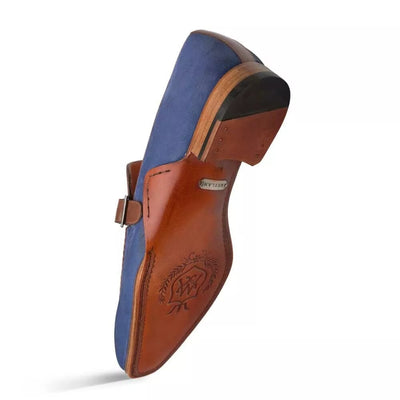 Mezlan Nubuck & Calfskin Loafer for Men