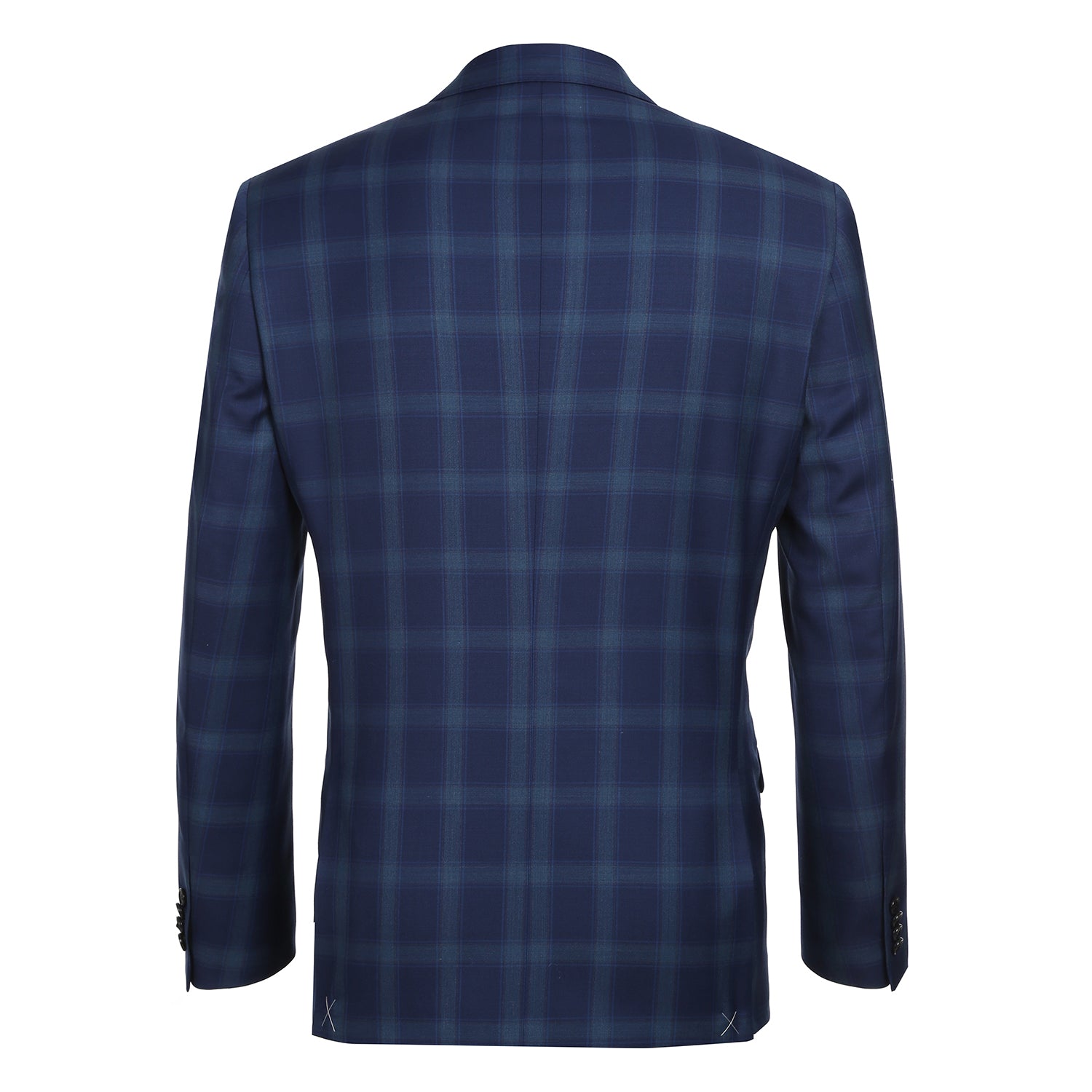 Classic Fit Wool Checked Suit for Men